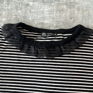 Zara T shirts with tule size M tshirt crop top